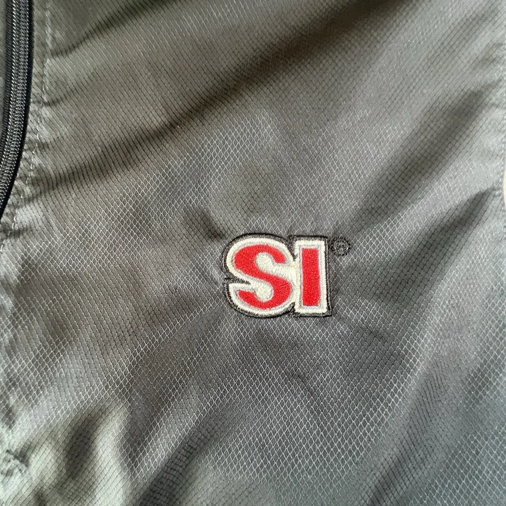 Sports Illustrated Mens XL Windbreaker‎ Gray 90s Lightweight EUC!